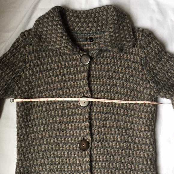 Long button Up Sweater Cardigan Coat - Picture 5 of 7